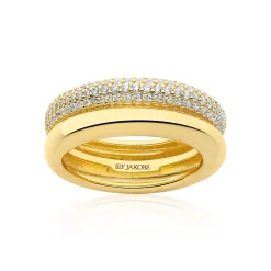 Sif Jakobs Jewellery Sif Jakobs Carrara ring SJ-R2476-CZ-YG| Forgyldte Sølvsmykker|Ringe