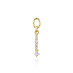 Sif Jakobs Jewellery Sif Jakobs Ellera Circolo Lungo charm SJ-CH2373-CZ-YG| Vedhæng|Forgyldte Sølvsmykker