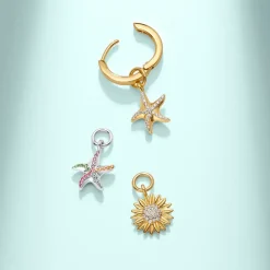 Sif Jakobs Jewellery Sif Jakobs Ellera Girasole charm SJ-CH2382-CZ-YG| Forgyldte Sølvsmykker|Øreringe