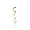 Sif Jakobs Jewellery Sif Jakobs Ellera Pendolo Tre charm SJ-CH2374-CZ-YG| Vedhæng|Forgyldte Sølvsmykker