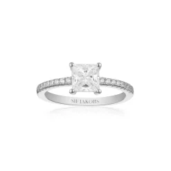Sif Jakobs Jewellery Sif Jakobs Ellera Quadrato ring SJ-R42280-CZ| Ringe|Sølvsmykker