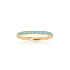 Sif Jakobs Jewellery Sif Jakobs Ellera ring SJ-R2869-TQ-YG| Forgyldte Sølvsmykker|Ringe