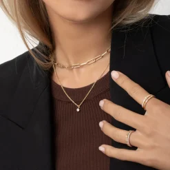 Sif Jakobs Jewellery Sif Jakobs Ellera ring SJ-R2869-CZ(YG)| Forgyldte Sølvsmykker|Ringe