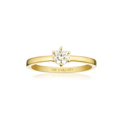 Sif Jakobs Jewellery Sif Jakobs Ellera Uno Pianura Grande ring SJ-R42283-CZ-YG| Ringe|Forgyldte Sølvsmykker