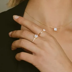 Sif Jakobs Jewellery Sif Jakobs Ellera Uno Pianura Grande ring SJ-R42283-CZ-YG| Ringe|Forgyldte Sølvsmykker