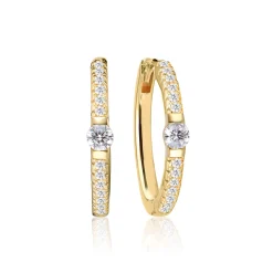Sif Jakobs Jewellery Sif Jakobs Ellera Uno øreringe SJ-E22119-CZ-SG| Forgyldte Sølvsmykker|Øreringe