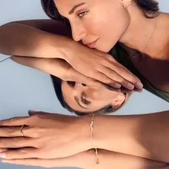 Sif Jakobs Jewellery Sif Jakobs Ellera Waves armbånd SJ-B3859-CZ-YG| Forgyldte Sølvsmykker|Armbånd
