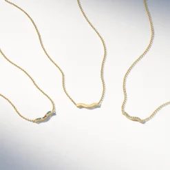 Sif Jakobs Jewellery Sif Jakobs Ellera Waves halskæde SJ-N3859-YG| Forgyldte Sølvsmykker|Halskæder