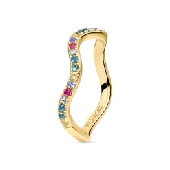 Sif Jakobs Jewellery Sif Jakobs Ellera Waves ring SJ-R3869-XCZ-YG| Forgyldte Sølvsmykker|Ringe