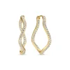 Sif Jakobs Jewellery Sif Jakobs Ellera Waves X-Grande øreringe SJ-E3879-CZ-YG| Forgyldte Sølvsmykker|Øreringe