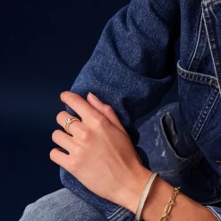 Sif Jakobs Jewellery Sif Jakobs Ellisse Carezza Piccolo ring SJ-R2357-CZ-YG| Ringe|Forgyldte Sølvsmykker