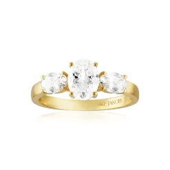 Sif Jakobs Jewellery Sif Jakobs Ellisse Tre ring SJ-R2340-CZ-YG| Ringe|Forgyldte Sølvsmykker