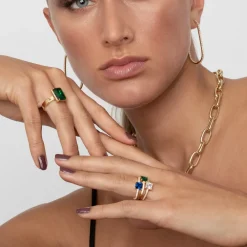 Sif Jakobs Jewellery Sif Jakobs Roccanova Altro Grande ring SJ-R42267-GCZ-YG| Ringe|Forgyldte Sølvsmykker