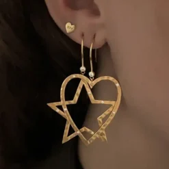 STINE A Jewelry Bella Heart ørering 1370-02| Forgyldte Sølvsmykker|Øreringe