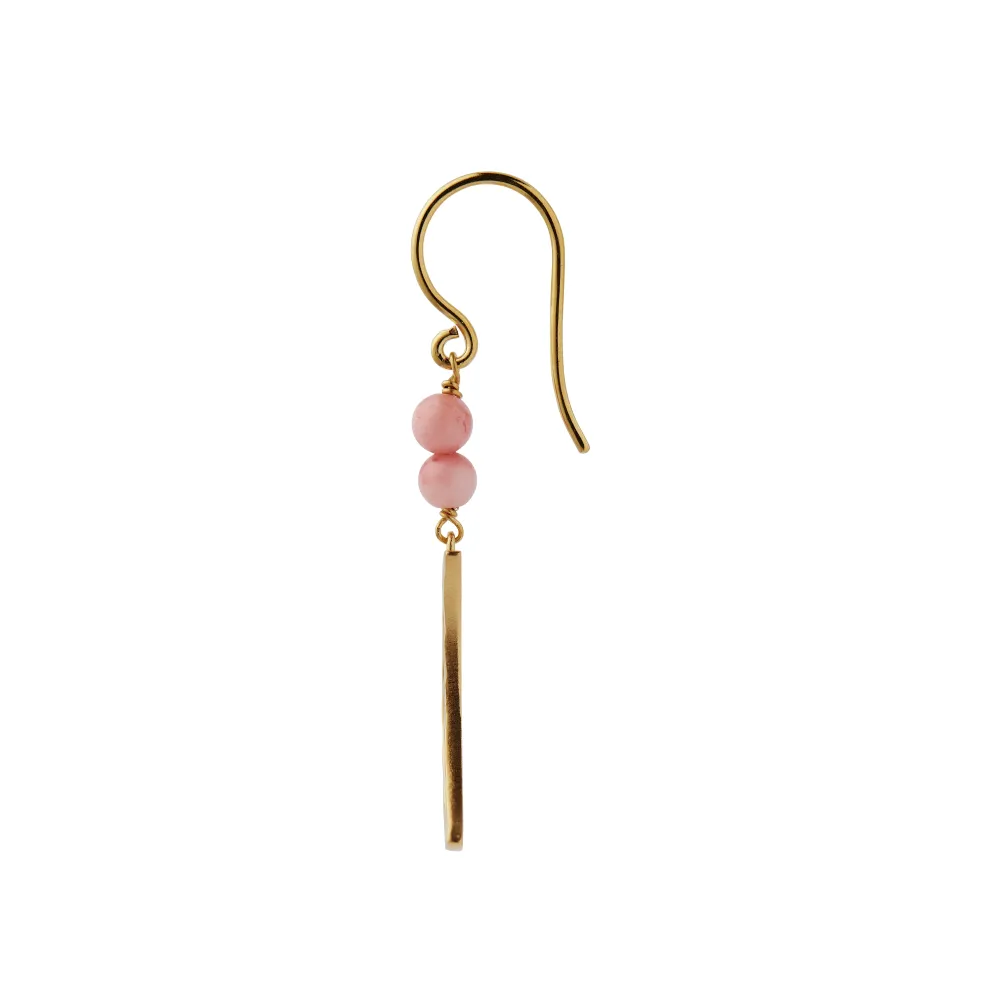 STINE A Jewelry Bella Moon with Coral ørering 1342-02| Øreringe|Forgyldte Sølvsmykker