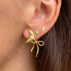 STINE A Jewelry Bella Moon ørering 1357-02| Forgyldte Sølvsmykker|Øreringe