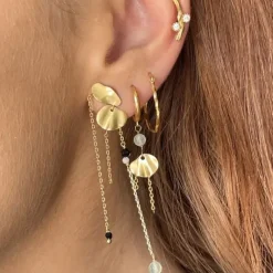 STINE A Jewelry Festive Clear Sea ørering 1319-02| Øreringe|Forgyldte Sølvsmykker