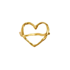 STINE A Jewelry Funky Heart ring 4054-02| Forgyldte Sølvsmykker|Ringe