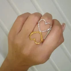 STINE A Jewelry Funky Heart ring 4054-02| Forgyldte Sølvsmykker|Ringe