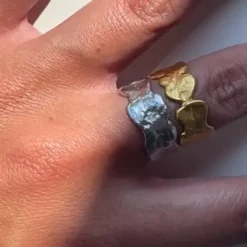 STINE A Jewelry Gold Splash Lava ring 4052-02| Forgyldte Sølvsmykker|Ringe