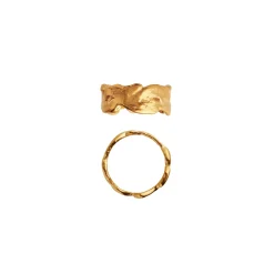 STINE A Jewelry Gold Splash Lava ring 4052-02| Forgyldte Sølvsmykker|Ringe
