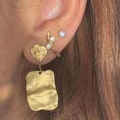 STINE A Jewelry Golden Reflection ørering 1324-02| Øreringe|Forgyldte Sølvsmykker
