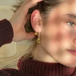 STINE A Jewelry Golden Reflection ørering 1341-02| Øreringe|Forgyldte Sølvsmykker
