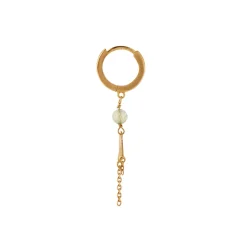 STINE A Jewelry Huggie with Clear Sea ørering 1316-02| Øreringe|Forgyldte Sølvsmykker