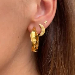 STINE A Jewelry Liquid ørering 1358-02| Forgyldte Sølvsmykker|Øreringe