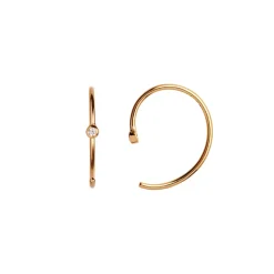 STINE A Jewelry One Dot Open ørering 1152-02| Forgyldte Sølvsmykker|Øreringe
