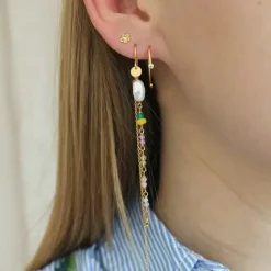 STINE A Jewelry One Dot Open ørering 1152-02| Forgyldte Sølvsmykker|Øreringe