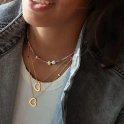 STINE A Jewelry Open Love Heart vedhæng 5049-02| Vedhæng|Forgyldte Sølvsmykker