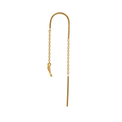 STINE A Jewelry Petit Bow Double Chain ørering 1353-02| Forgyldte Sølvsmykker|Øreringe