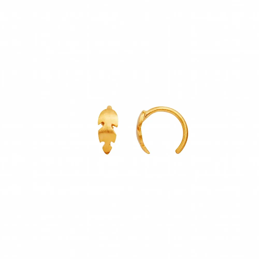STINE A Jewelry Petit Feather ørering 1010-02| Forgyldte Sølvsmykker|Øreringe