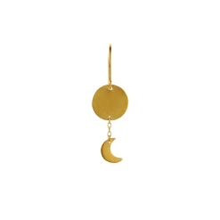 STINE A Jewelry Sun and Moon ørering 1359-02| Forgyldte Sølvsmykker|Øreringe