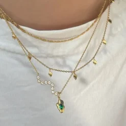 STINE A Jewelry Tout Petit Ile De L'Amour halskæde 2030-02| Halskæder|Forgyldte Sølvsmykker