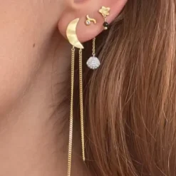 STINE A Jewelry Tres Petit Garden Flower ørering 1315-02| Øreringe|Forgyldte Sølvsmykker