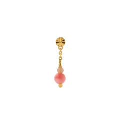 STINE A Jewelry Tres Petit Etoile with Coral ørering 1361-02| Forgyldte Sølvsmykker|Øreringe