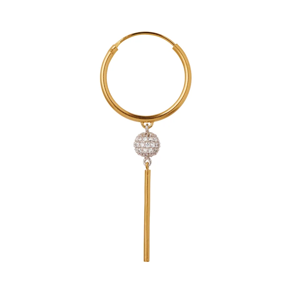 STINE A Jewelry Vintage Disco Ball and Pin ørering 1369-0002| Forgyldte Sølvsmykker|Øreringe